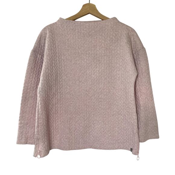 T by Talbots Sweaters - T by Talbots‎ pink quilted boat neck sweater women's size MP casual warm top